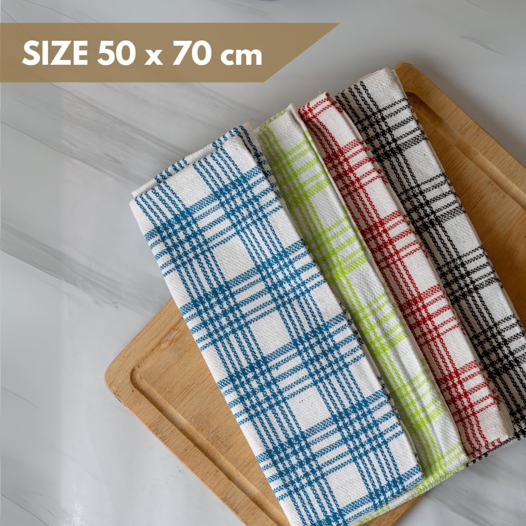 Pro Blazes 100% Natural Cotton Kitchen Towels (Pack of 8)